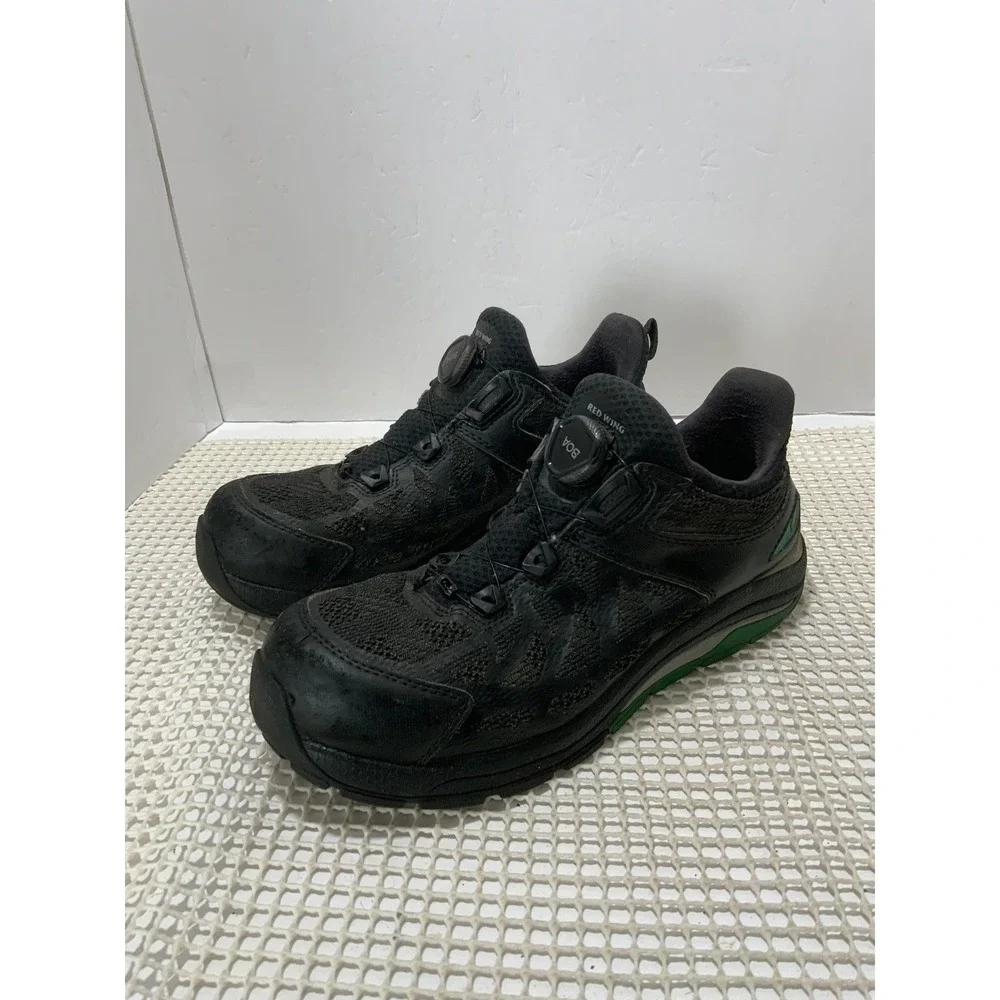 Red Wing BOA Safety Toe Athletic Work Shoes Womens 8.5‎ D Black Green